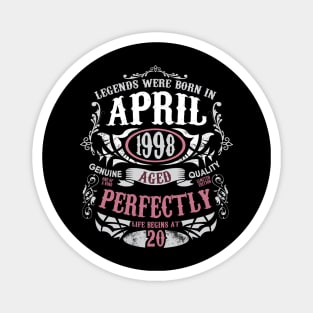 'April 1998 Twentieth Birthday' Awesome Birthday Gift Magnet